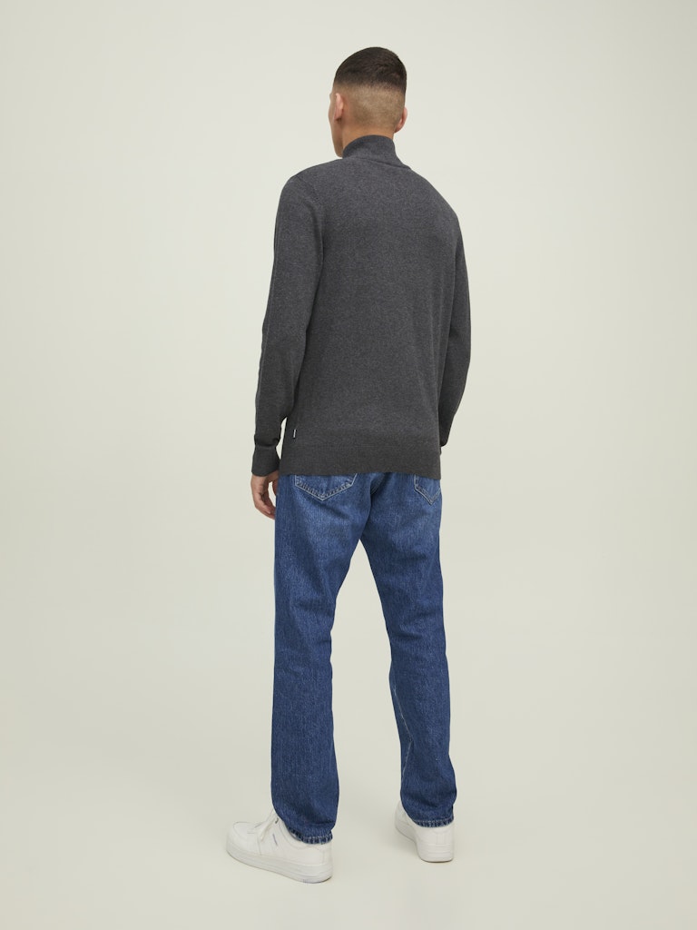 Jjeemil Knit Half Zip Noos - Antraciet