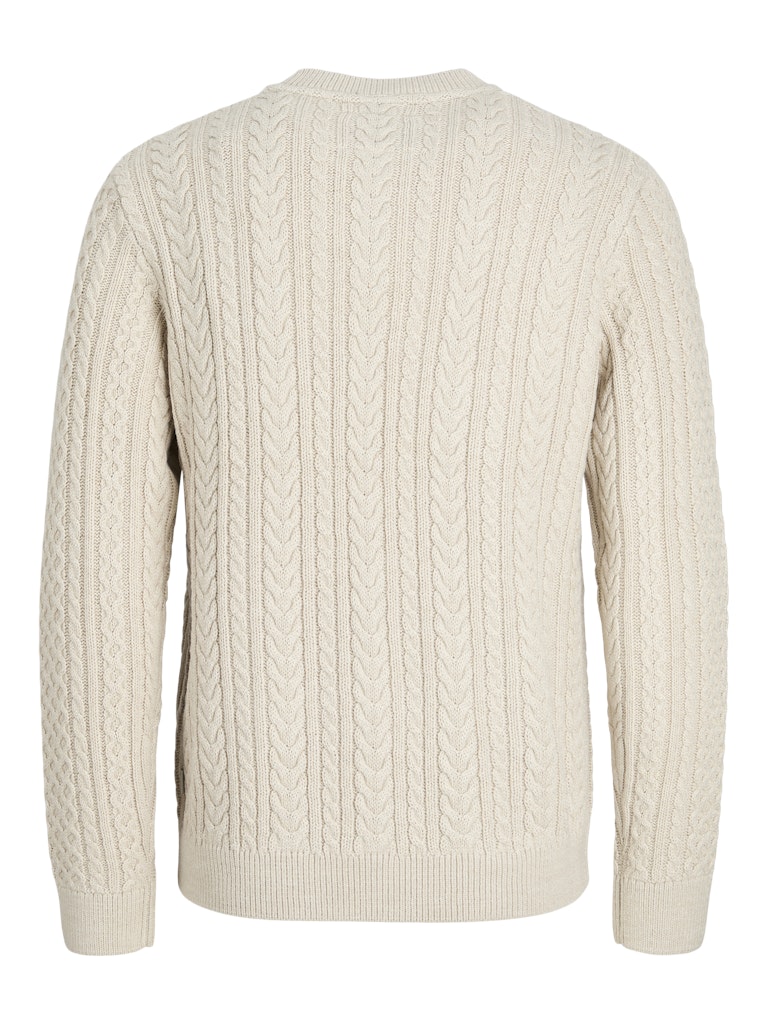 Jprblusean Knit Cable Crew Neck Sn - Grijs Melee