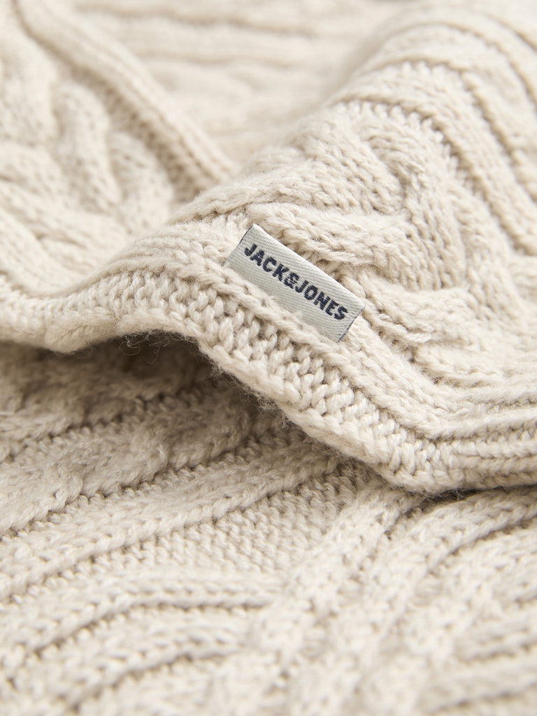 Jprblusean Knit Cable Crew Neck Sn - Grijs Melee