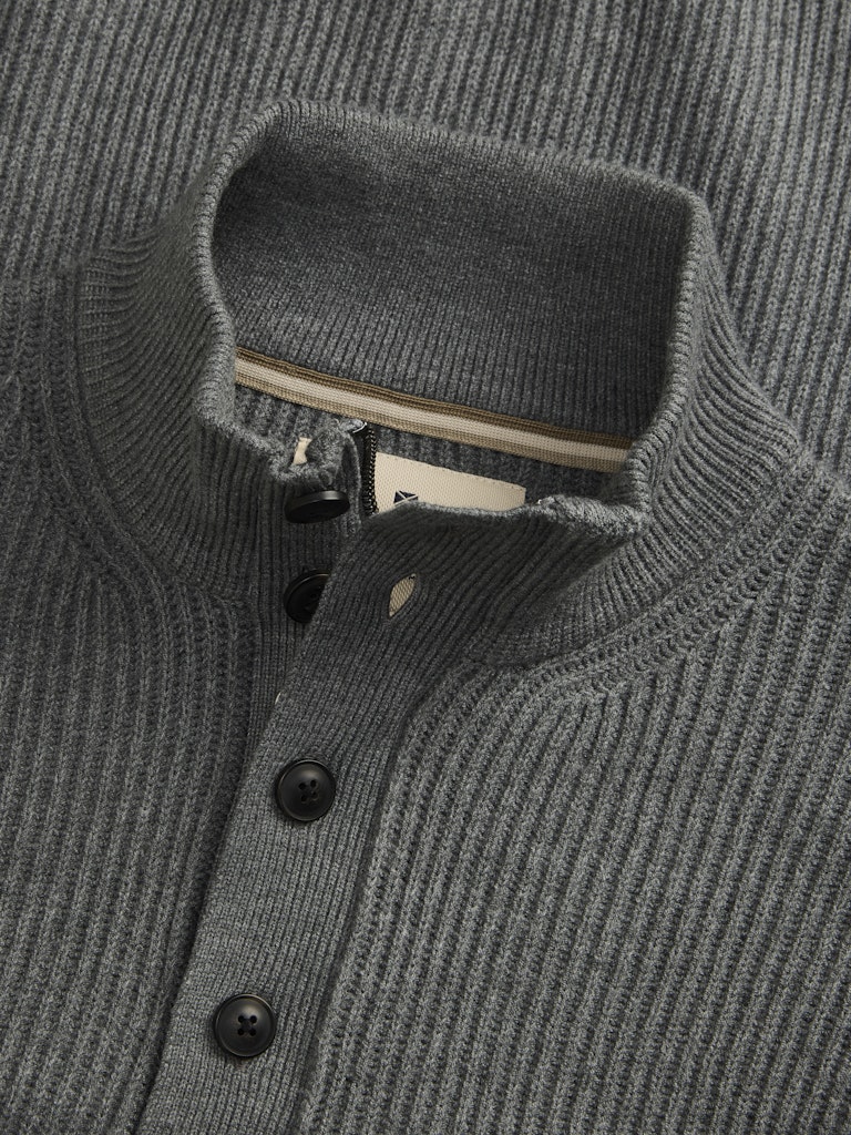 Jprblurichard Knit High Neck - Grijs Melee