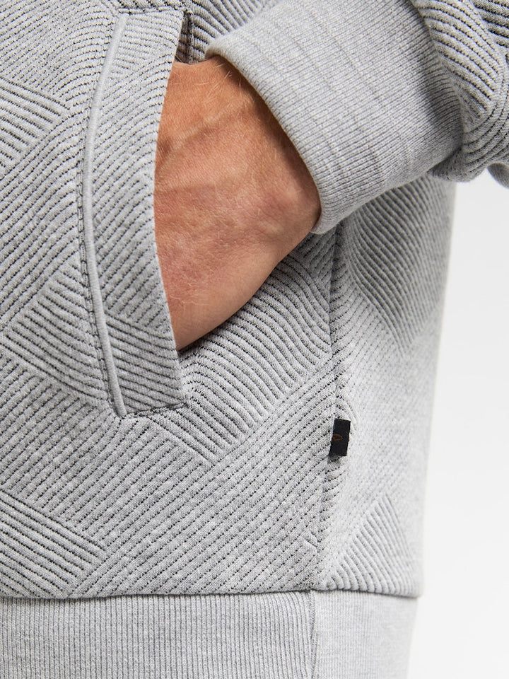 Men Sweater Collar Zip - Grijs Melee