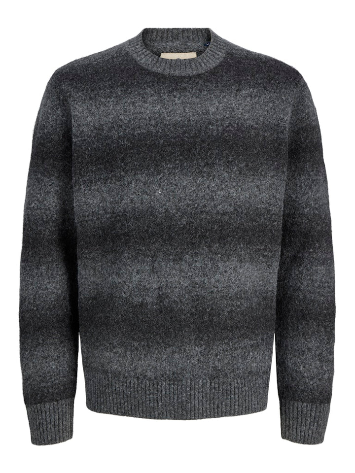 Jprblutyler Knit Striped Crew Neck - Grijs Dessin