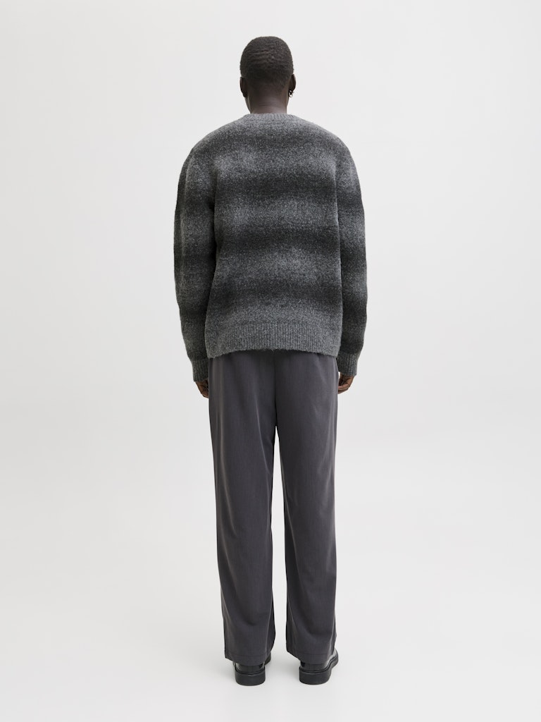 Jprblutyler Knit Striped Crew Neck - Grijs Dessin