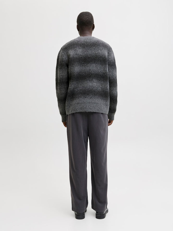 Jprblutyler Knit Striped Crew Neck - Grijs Dessin