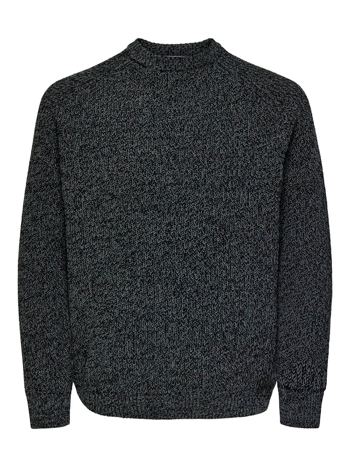 Onsjoin Rlx Ls Raglan Knit - Zwart Dessin