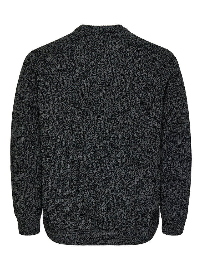 Onsjoin Rlx Ls Raglan Knit - Zwart Dessin