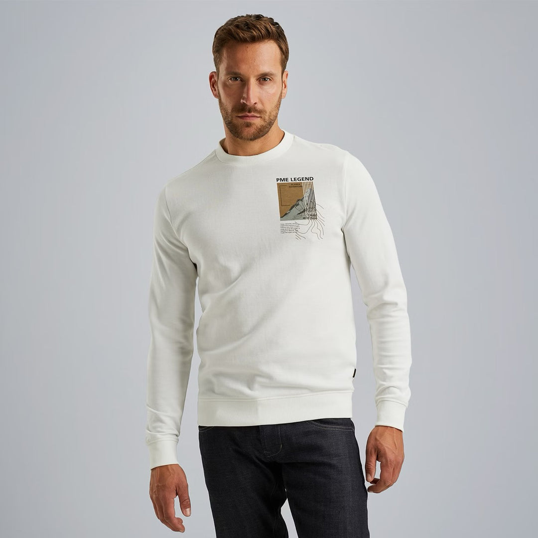 Crewneck Interlock Jersey - Wit