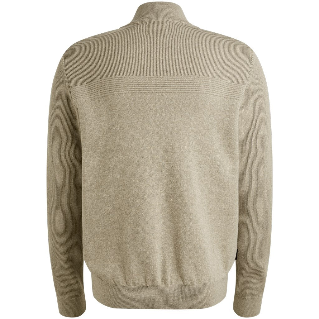Zip Jacket Cotton Double Face - Zand