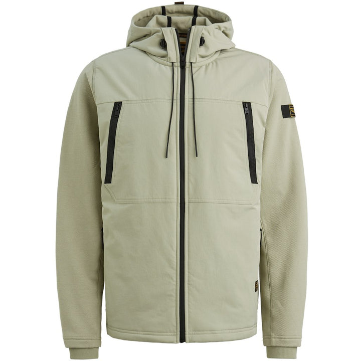 Zip Jacket Terry Nylon Mix - Mint