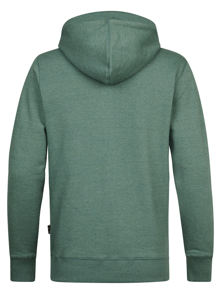 Men Sweater Hooded Zip - Oud Groen