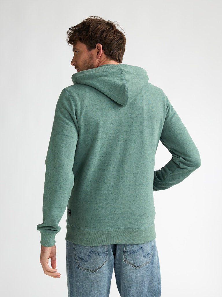 Men Sweater Hooded Zip - Oud Groen