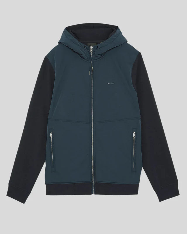Half Raqlan Hoodie - Blauw