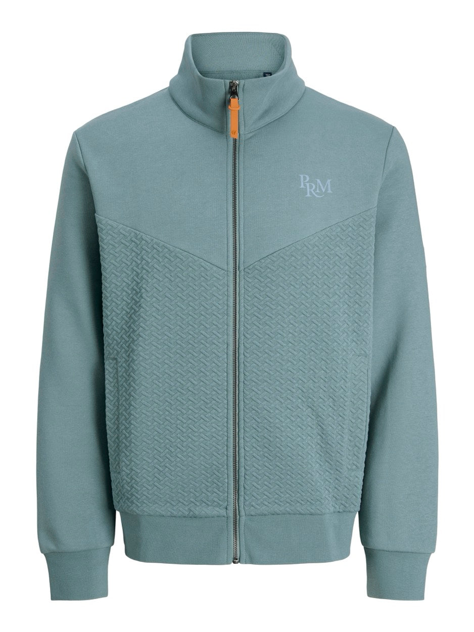 Jprblufrankie Sweat Zip High Neck - Aqua