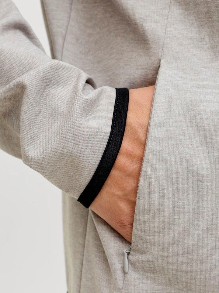 Jjebase Sweat Zip Hoodie - Lichtgrijs