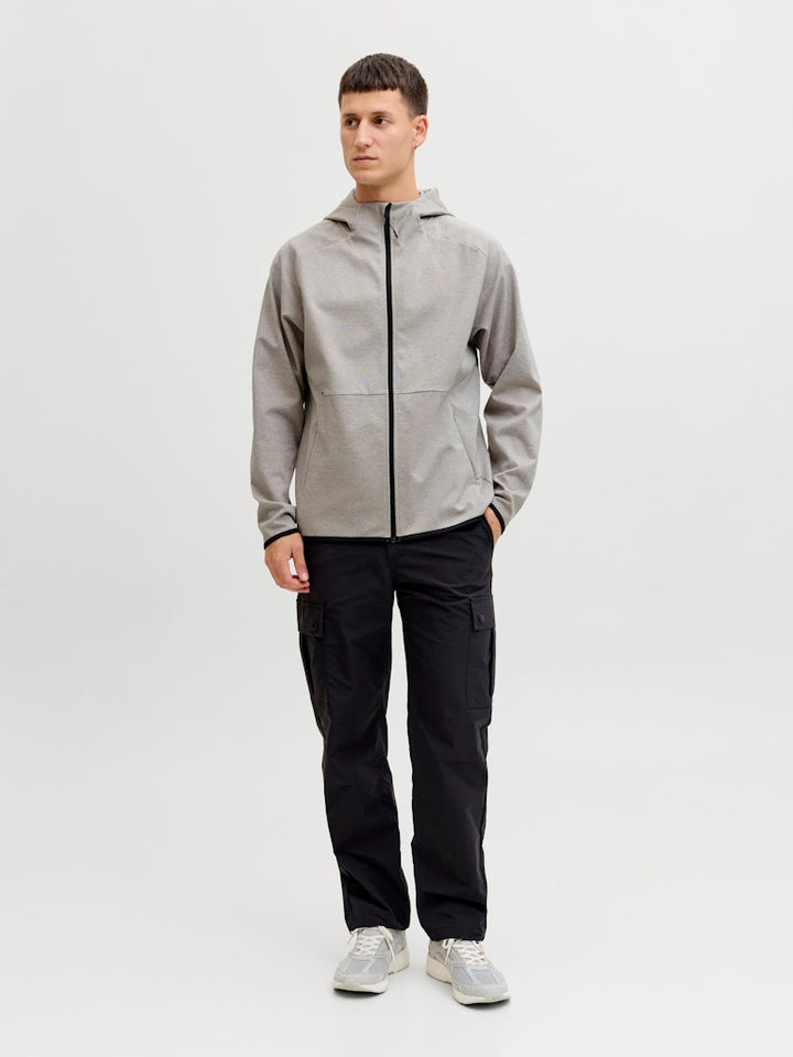 Jjebase Sweat Zip Hoodie - Lichtgrijs