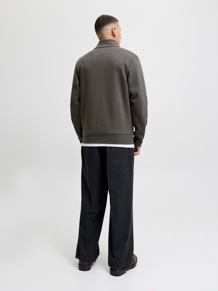 Jprblufrankie Sweat Zip High Neck - Aqua
