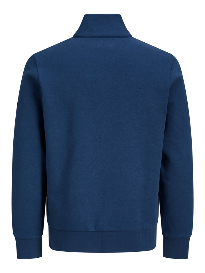 Jprblufrankie Sweat Zip High Neck Smu - Navy