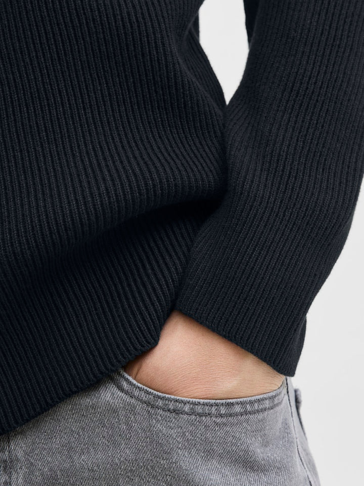 Jjeperfect Knit Zip Cardigan Sn - Navy