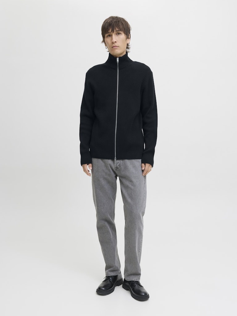 Jjeperfect Knit Zip Cardigan Sn - Navy