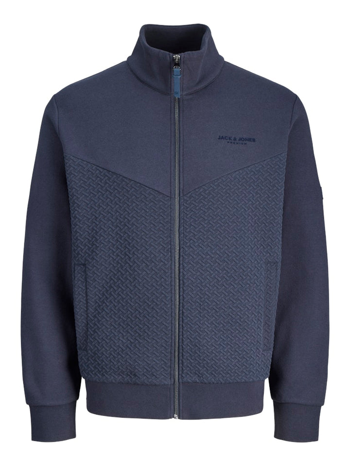 Jprblufrankie Sweat Zip High Neck - Navy