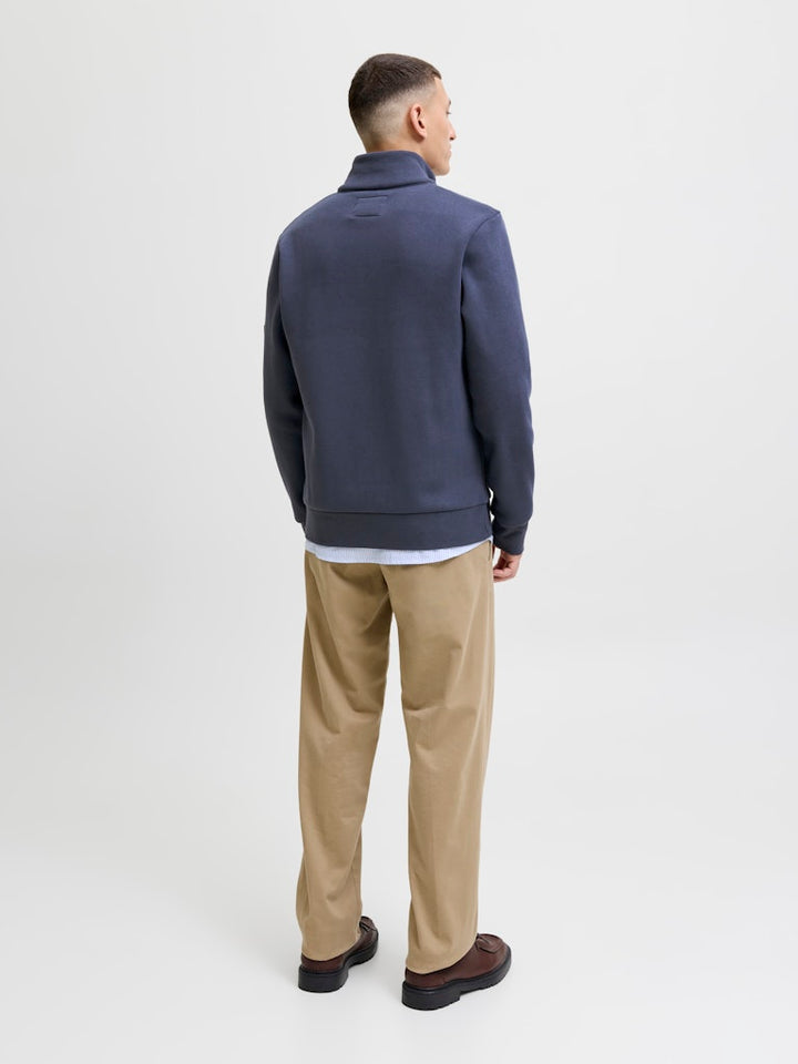 Jprblufrankie Sweat Zip High Neck - Navy