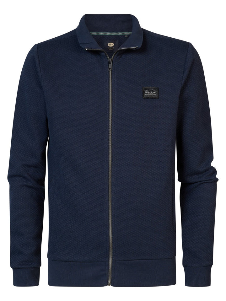 M-3040-swc343 Sweater Collar Zip - Navy