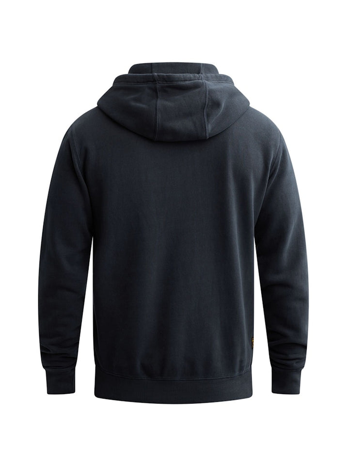Hooded Dry Peached Fleece Gd - Navy