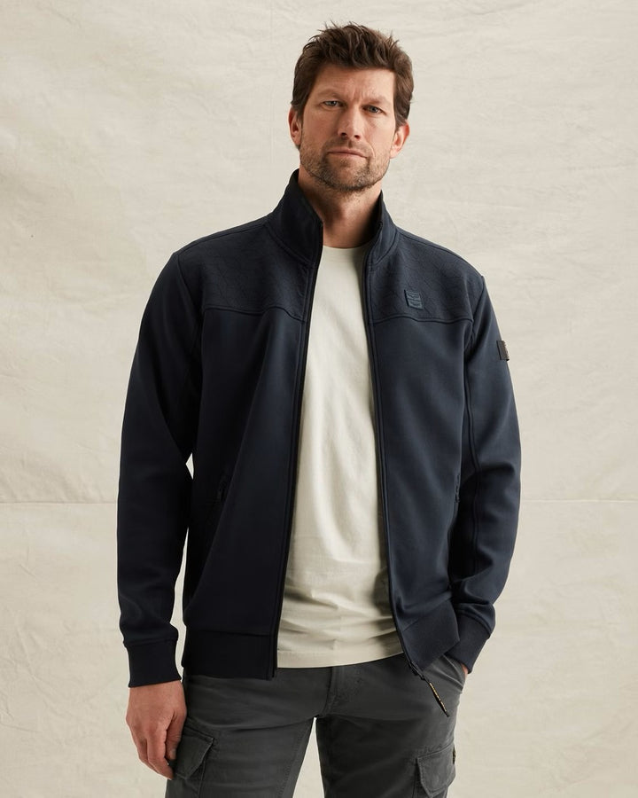 Zip Jacket Interlock Sweat - Navy