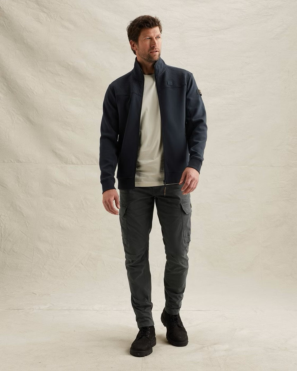 Zip Jacket Interlock Sweat - Navy