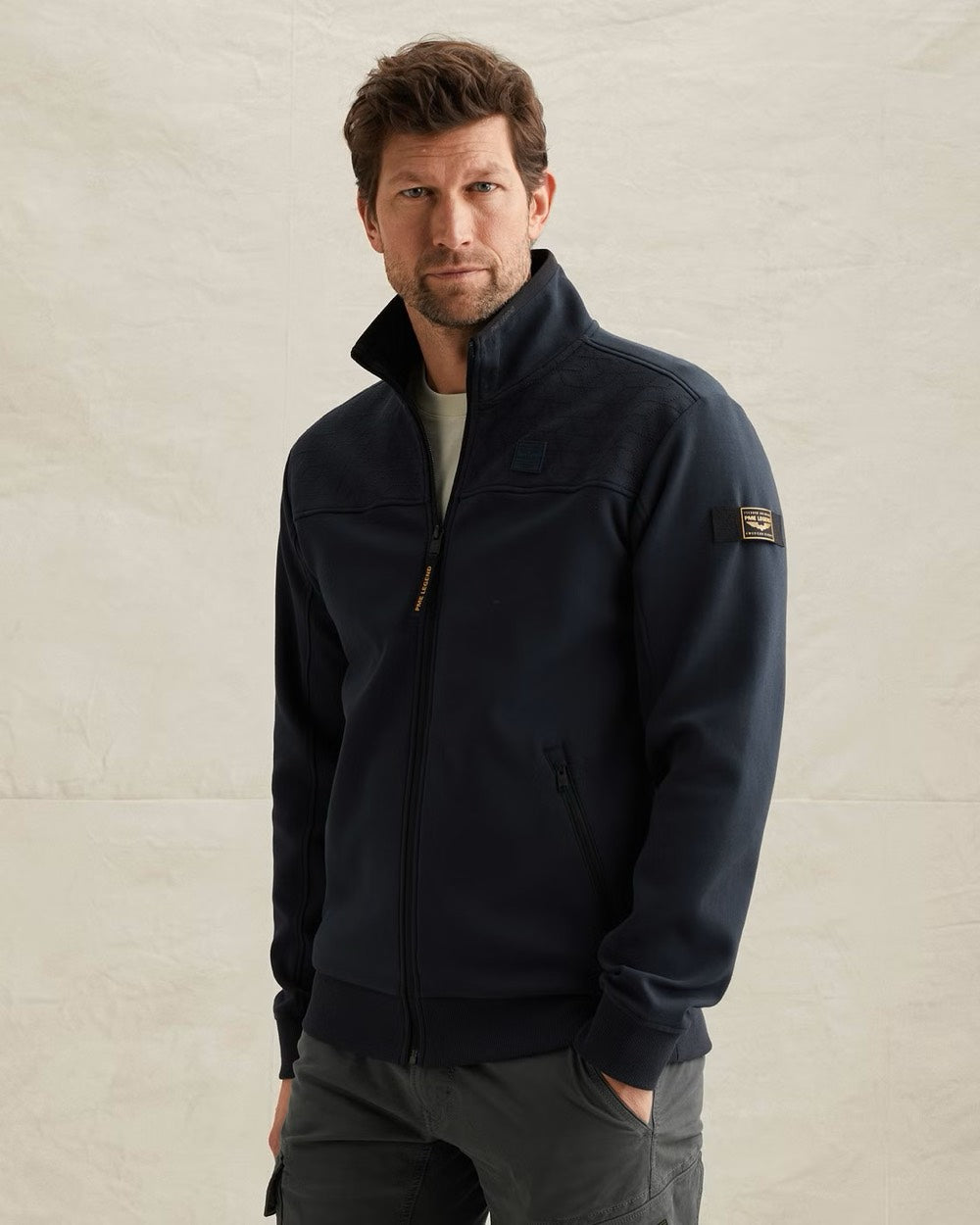 Zip Jacket Interlock Sweat - Navy