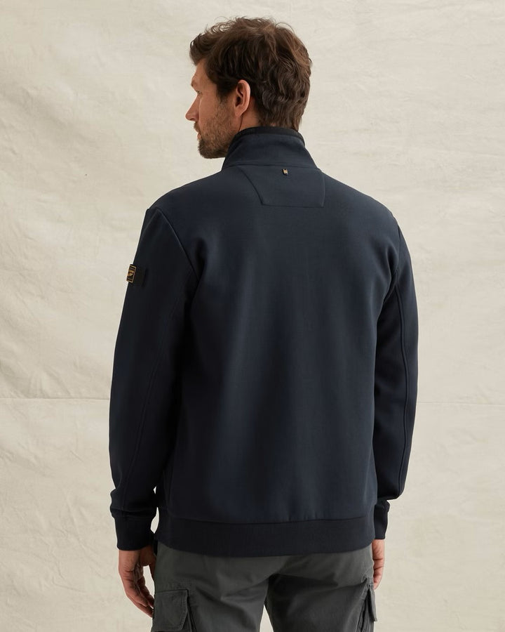 Zip Jacket Interlock Sweat - Navy