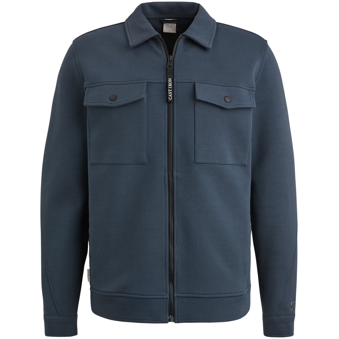 Zip Jacket Interlock Sweat - Navy