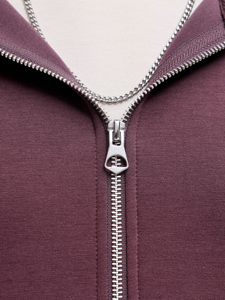 Jcolegacy Sweat Scuba Zip Hood Noos - Steenrood