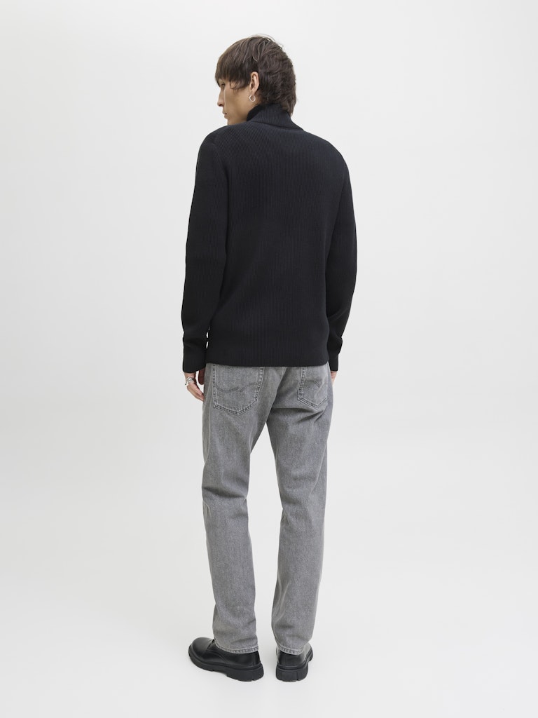 Jjeperfect Knit Zip Cardigan Sn - Zwart