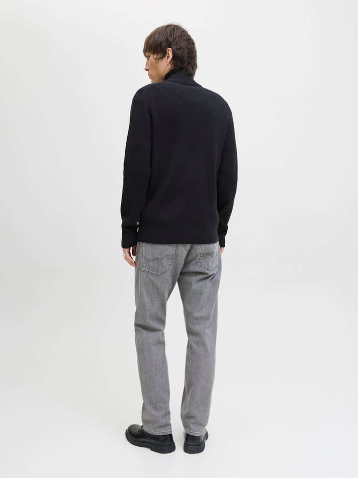 Jjeperfect Knit Zip Cardigan Sn - Zwart
