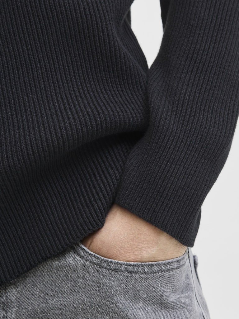 Jjeperfect Knit Zip Cardigan Sn - Zwart
