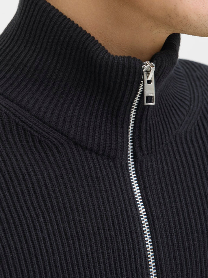 Jjeperfect Knit Zip Cardigan Sn - Zwart