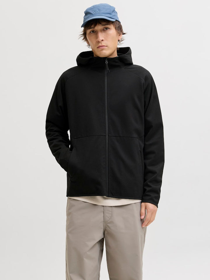 Jjebase Sweat Zip Hoodie - Zwart
