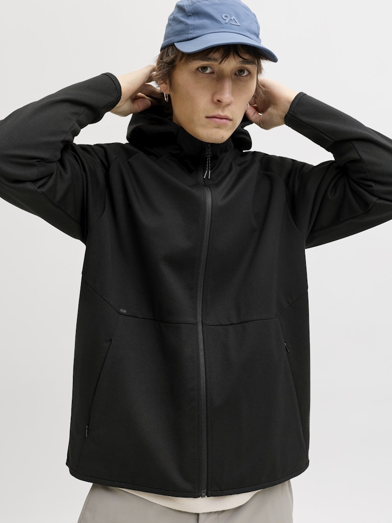 Jjebase Sweat Zip Hoodie - Zwart