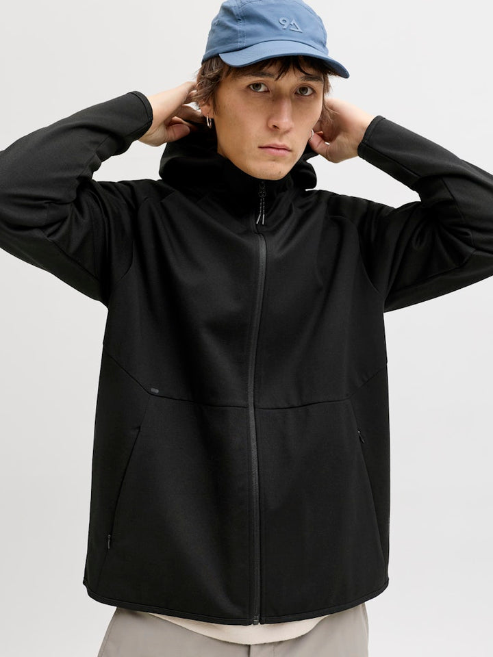 Jjebase Sweat Zip Hoodie - Zwart