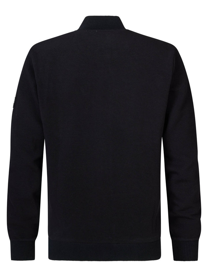 Sweater Collar Zip - Zwart