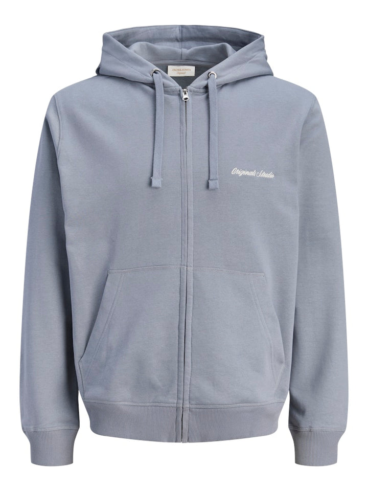 Jornorrebro Emb Sweat Zip Hood Noos - Grijs