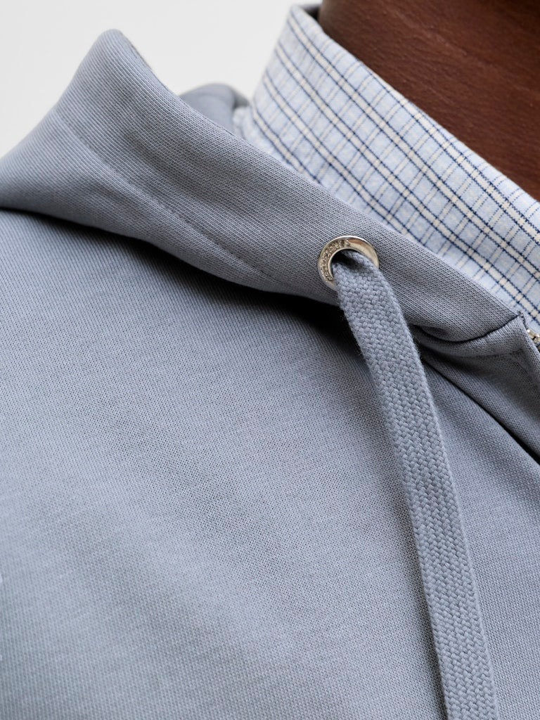 Jornorrebro Emb Sweat Zip Hood Noos - Grijs