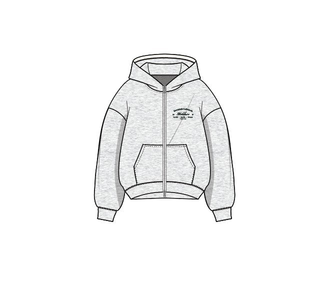 Malelions Men Marina Zip Hoodie - Grijs Melee