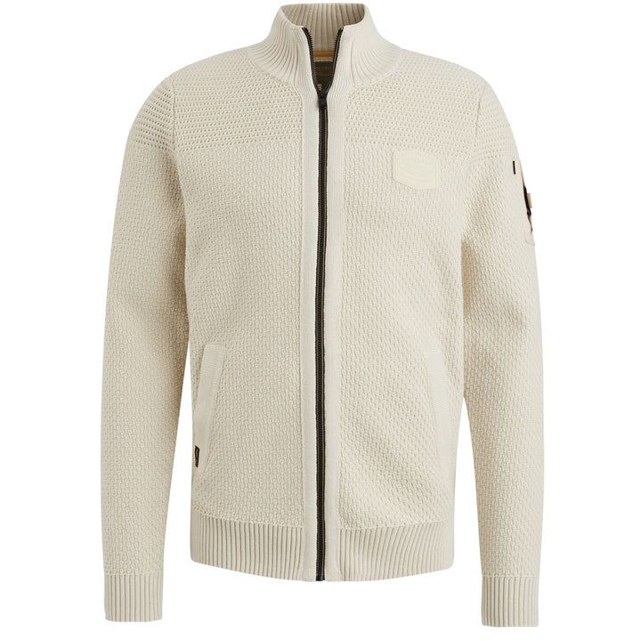 Zip Jacket Cotton Structure - Beige