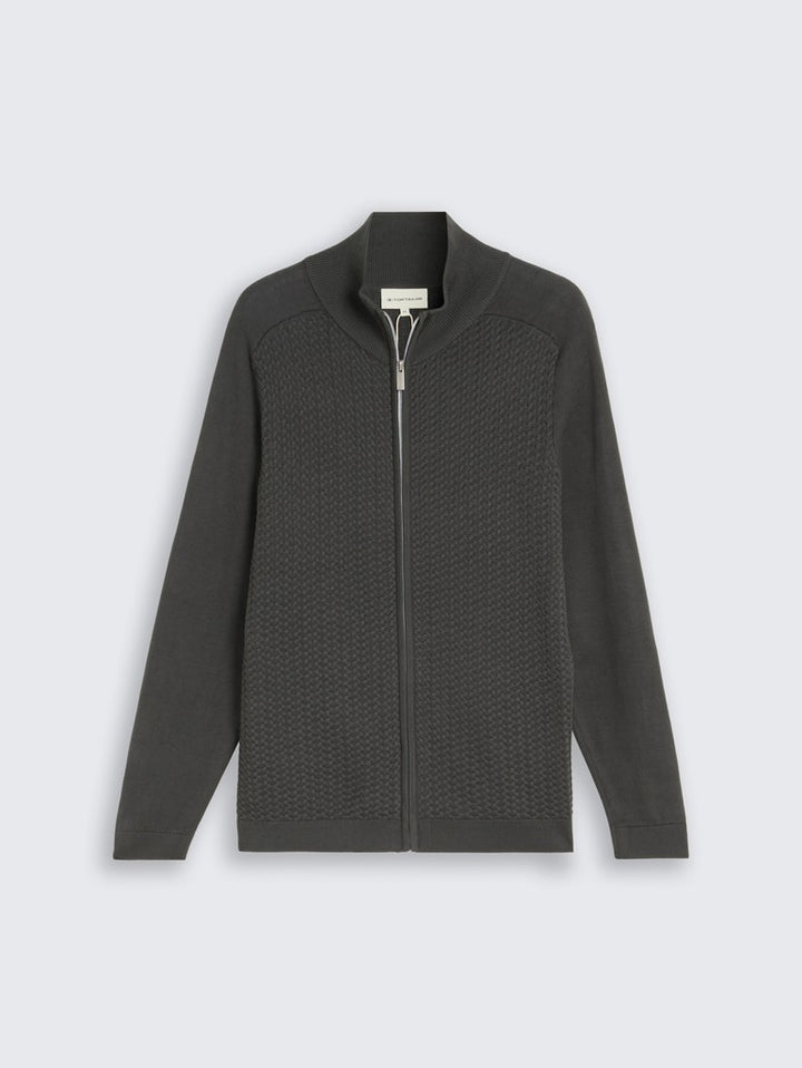 Strucure Zip Jacket - Olijf