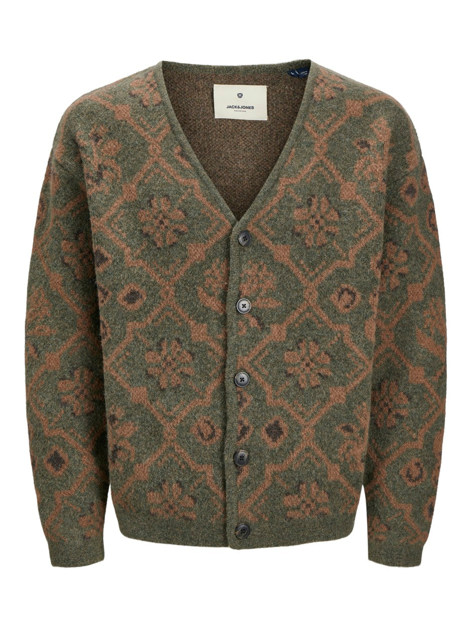 Jprblumagne Knit Cardigan - Groen Dessin