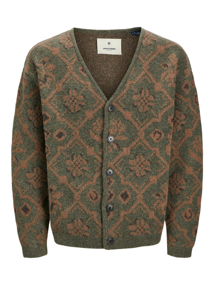 Jprblumagne Knit Cardigan - Groen Dessin