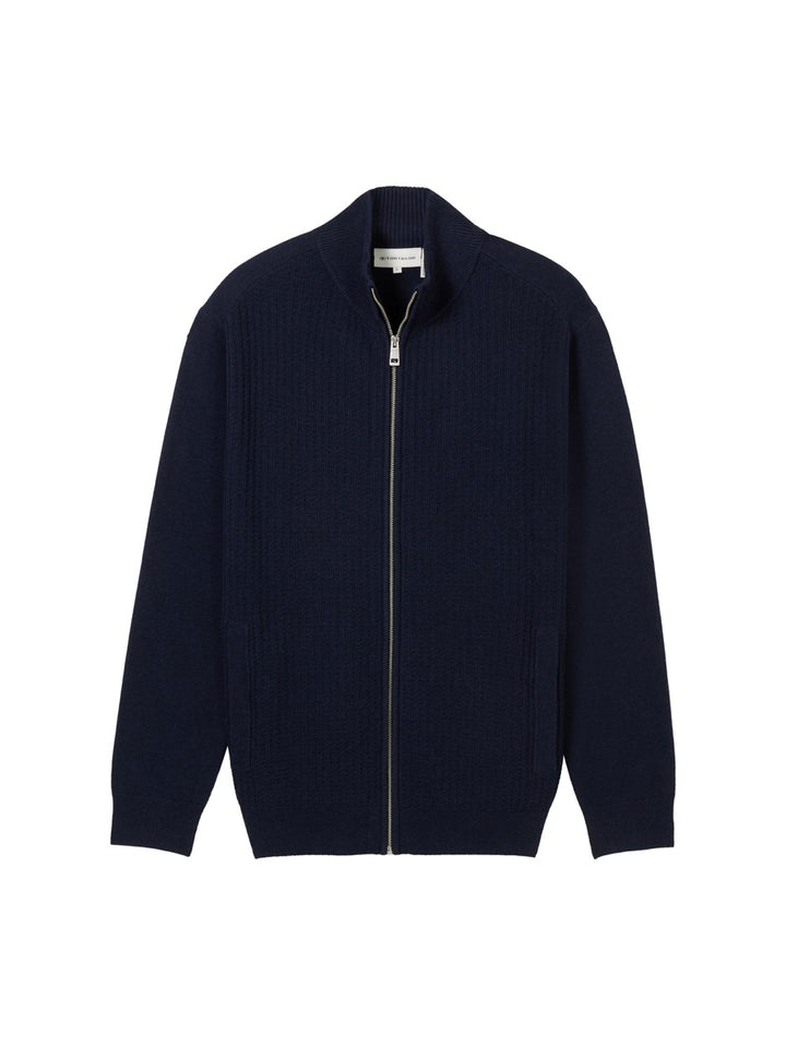 Cosy Stucture Knitted Jeacket - Navy