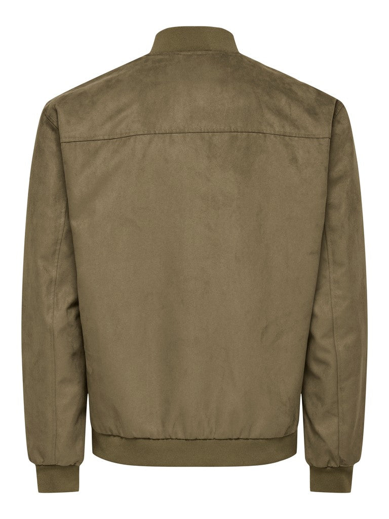Onslucas Fake Suede Bomber Otw Noos - Bruin Dessin
